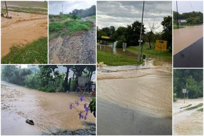 V ponedeljek je zalilo številne ceste
