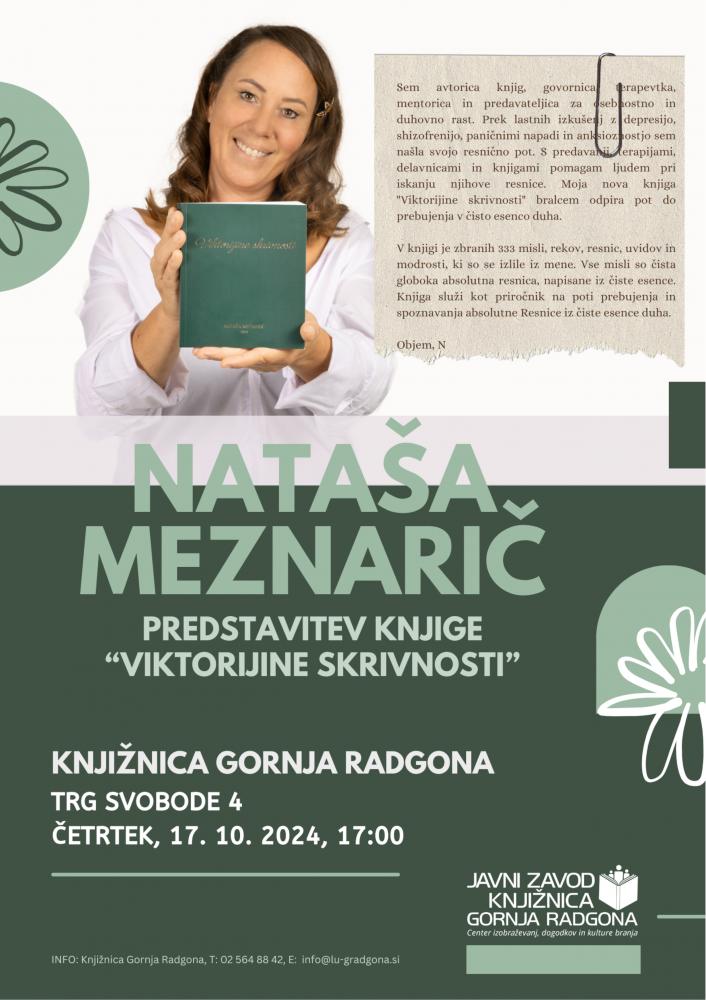 NATAŠA MEZNARIČ - PREDSTAVITEV KNJIGE